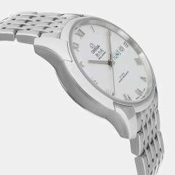 Omega White Stainless Steel De Ville Hour Vision 433.10.41.22.02.001 Automatic Men's Wristwatch 41mm