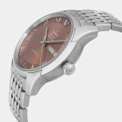 Omega Brown Stainless Steel De Ville Hour Vision 433.10.41.22.10.001 Automatic Men's Wristwatch 41mm