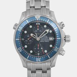 Pre Owned ساعة يد رجالية أوميغا سيماستر دايفر 2599.80 أوتوماتيكية زرقاء ستانلس ستيل 42 مم