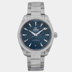 Omega Blue Stainless Steel Seamaster 522.12.41.21.03.001 Automatic Men's Wristwatch 41 mm