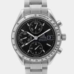 Omega Black Stainless Steel Speedmaster 3513.50.00 Automatic Men's Wristwatch 39 mm