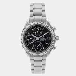 Omega Black Stainless Steel Speedmaster 3513.50.00 Automatic Men's Wristwatch 39 mm
