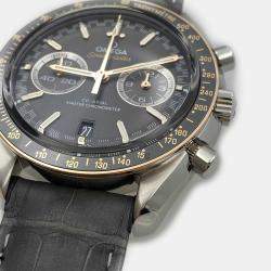 Omega Grey Stainless Steel Speedmaster Racing 329.23.44.51.06.001 Automatic Men's Wristwatch 44 mm