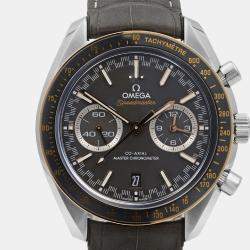 Omega Grey Stainless Steel Speedmaster Racing 329.23.44.51.06.001 Automatic Men's Wristwatch 44 mm