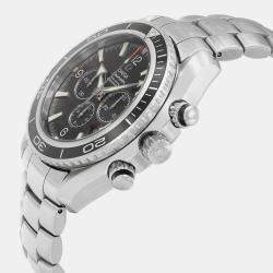 Omega Black Stainless Steel Seamaster Planet Ocean 2210.50.00 Automatic Men's Wristwatch  45.5mm 