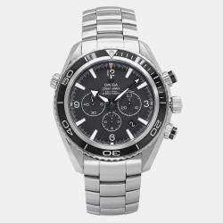Omega Black Stainless Steel Seamaster Planet Ocean 2210.50.00 Automatic Men's Wristwatch  45.5mm 