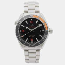 Omega Black Stainless Steel Seamaster Planet Ocean 215.30.44.21.01.002 Automatic Men's Wristwatch 43.5 mm
