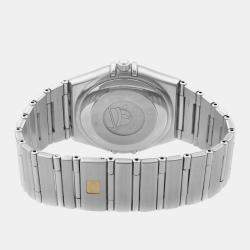 Omega Blue Stainless Steel Constellation 368.1201 Automatic Men's Wristwatch 35 mm 