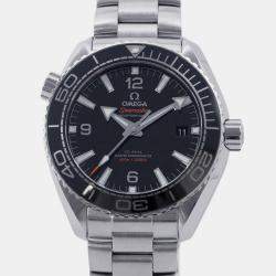 Omega Black Stainless Steel Seamaster Planet Ocean 215.30.44.21.01.001 Automatic Men's Wristwatch 43 mm
