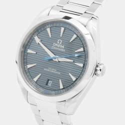 Pre Owned Omega Blue Stainless Steel Aqua Terra 220.10.41.21.03.002 Men's Wristwatch 41 mm