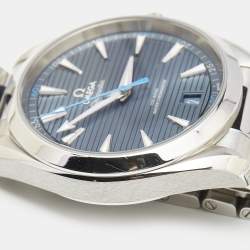 Pre Owned Omega Blue Stainless Steel Aqua Terra 220.10.41.21.03.002 Men's Wristwatch 41 mm
