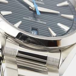 Pre Owned Omega Blue Stainless Steel Aqua Terra 220.10.41.21.03.002 Men's Wristwatch 41 mm