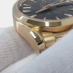 Pre Owned Omega Grey 18k Rose Gold Seamaster Aqua Terra 231.50.43.22.06.003 Automatic Men's Wristwatch 38.5 mm