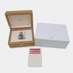 Omega Blue Stainless Steel Seamaster Automatic Men's Wristwatch 40 mm