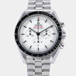 Omega White Stainless Steel Speedmaster Professional Moonwatch 310.30.42.50.04.001 Manual Winding Men's Wristwatch 42mm