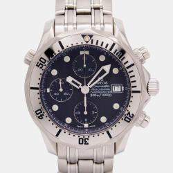 Omega Blue Stainless Steel Seamaster 2598.80 Automatic Men's Wristwatch 40 mm