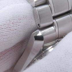 Omega Ivory Stainless Steel Speedmaster Schumacher 3853.32 Automatic Men's Wristwatch 42 mm