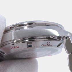 Omega Ivory Stainless Steel Speedmaster Schumacher 3853.32 Automatic Men's Wristwatch 42 mm