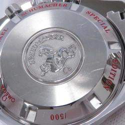 Omega Ivory Stainless Steel Speedmaster Schumacher 3853.32 Automatic Men's Wristwatch 42 mm