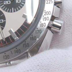 Omega Ivory Stainless Steel Speedmaster Schumacher 3853.32 Automatic Men's Wristwatch 42 mm
