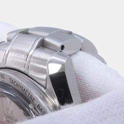 Omega Ivory Stainless Steel Speedmaster Schumacher 3853.32 Automatic Men's Wristwatch 42 mm