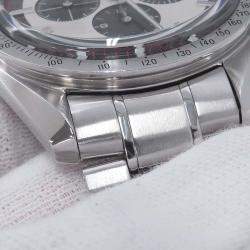 Omega Ivory Stainless Steel Speedmaster Schumacher 3853.32 Automatic Men's Wristwatch 42 mm