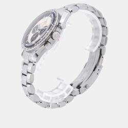 Omega Ivory Stainless Steel Speedmaster Schumacher 3853.32 Automatic Men's Wristwatch 42 mm