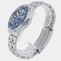 Omega Blue Stainless Steel Seamaster 210.30.42.20.03.001 Automatic Men's Wristwatch 42 mm
