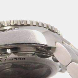 Omega Blue Stainless Steel Seamaster Planet Ocean Automatic Men's Wristwatch 39.5 mm