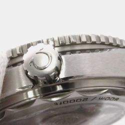 Omega Blue Stainless Steel Seamaster Planet Ocean Automatic Men's Wristwatch 39.5 mm