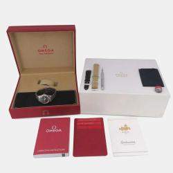 Omega Black Stainless Steel Seamaster 220.10.38.20.01.002 Automatic Men's Wristwatch 38 mm