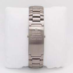 Omega Black Stainless Steel Seamaster Planet Ocean Automatic Men's Wristwatch 44 mm