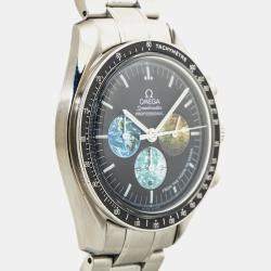 Omega Black Stainless Steel Speedmaster Moonwatch 3577.50.00 Manual Winding Men's Wristwatch 42 mm