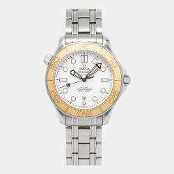 Omega Seamaster 522.21.42.20.04.001 Automatic White 18k Yellow Gold Stainless Steel Men's Wristwatch 43 mm