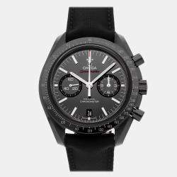 مملوكة مسبقًا Pre-Owned Omega Speedmaster Moonwatch Dark Side of the Moon Chronograph 311.92.44.51.01.003 Automatic Black Ceramic Men's Wristwatch 44 mm