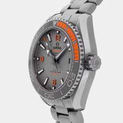 Pre Owned Omega Seamaster Planet Ocean 215.90.44.21.99.001 Automatic Grey Titanium Men’s Wristwatch 43 mm
