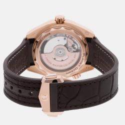 Pre Owned Omega Seamaster Planet Ocean 215.63.40.20.13.001 Automatic Brown 18k Rose Gold Men’s Wristwatch 39 mm