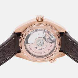 Pre Owned Omega Seamaster Planet Ocean 215.63.40.20.13.001 Automatic Brown 18k Rose Gold Men’s Wristwatch 39 mm