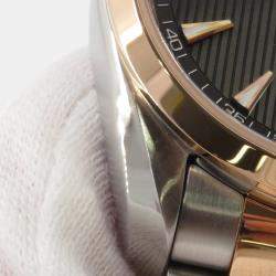 Pre Owned Omega Seamaster Aqua Terra 231.20.39.22.06.001 Automatic Grey 18k Rose Gold Stainless Steel Men's Wristwatch 38.5 mm