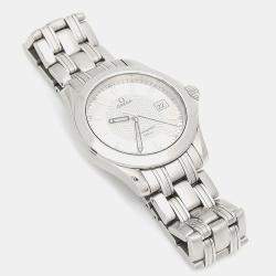 Pre Owned Omega Seamaster Quartz Silver Stainless Steel Men's Wristwatch 36.5 mm