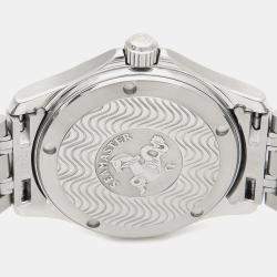 Pre Owned Omega Seamaster Quartz Silver Stainless Steel Men's Wristwatch 36.5 mm