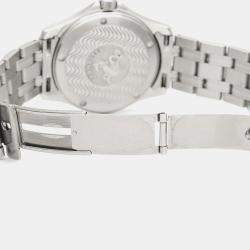 Pre Owned Omega Seamaster Quartz Silver Stainless Steel Men's Wristwatch 36.5 mm