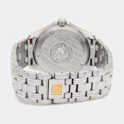 مملوكة مسبقًا ساعة يد رجالية أوميغا سيماستر كوارتز ستانلس ستيل 37 مم