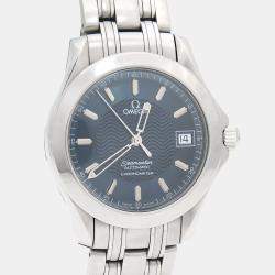 Pre Owned Omega Seamaster Automatic Stainless Stainless Steel Mens Wristwatch 35.5 mm
