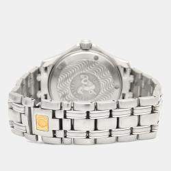 مملوكة مسبقًا ساعة يد رجالية أوميغا سيماستر أوتوماتيكية ستانلس ستيل 35.5 مم