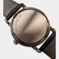 Pre Owned Omega De Ville Prestige 4614.30.02 Automatic 18K Rose Gold Men's Wristwatch 39 mm