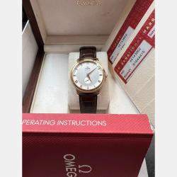 Pre Owned Omega De Ville Prestige 4614.30.02 Automatic 18K Rose Gold Men's Wristwatch 39 mm