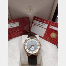 Pre Owned Omega De Ville Prestige 4614.30.02 Automatic 18K Rose Gold Men's Wristwatch 39 mm