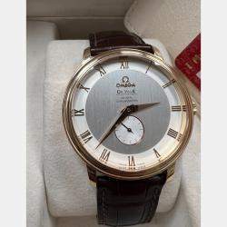 Pre Owned Omega De Ville Prestige 4614.30.02 Automatic 18K Rose Gold Men's Wristwatch 39 mm