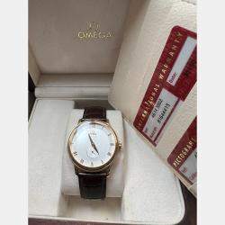 Pre Owned Omega De Ville Prestige 4614.30.02 Automatic 18K Rose Gold Men's Wristwatch 39 mm